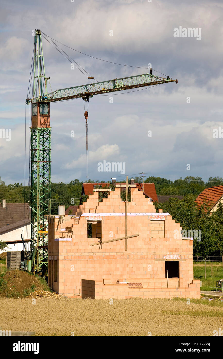 House in construction, skeleton construction work Stock Photo