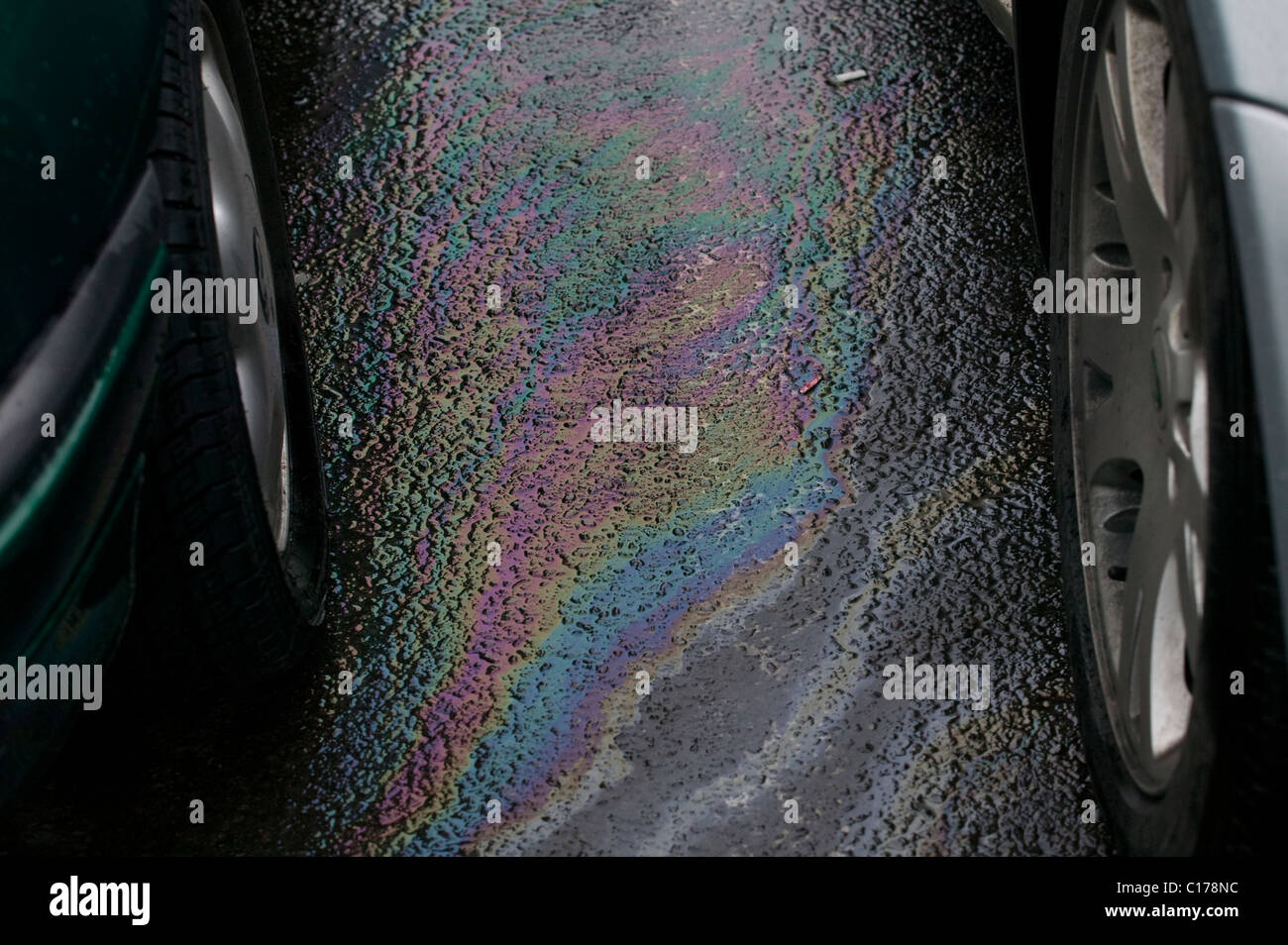 Petrol leaking from car petrol tank Stock Photo Alamy