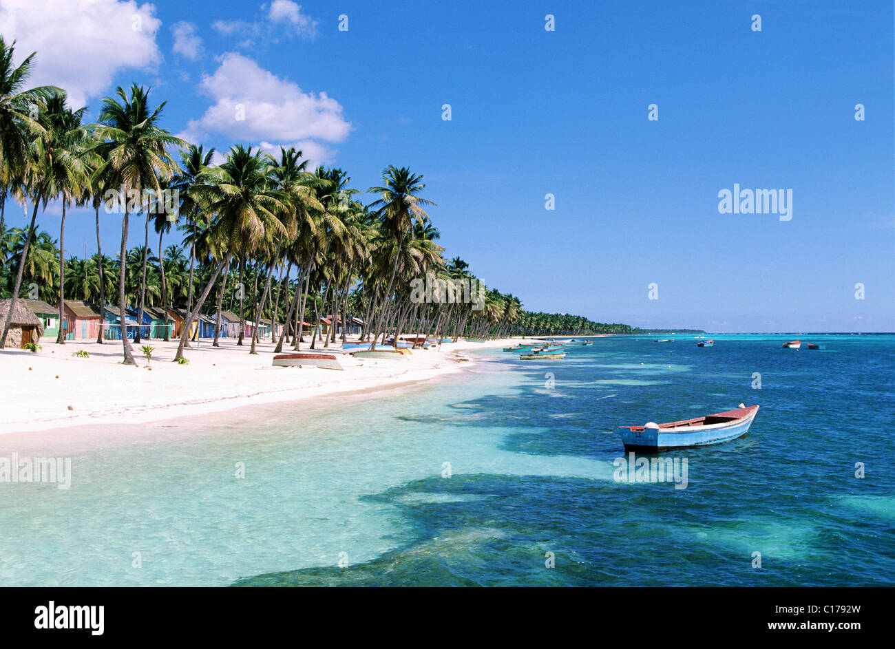 Dominican Republic, Saona Island, Mano Juan village Stock Photo
