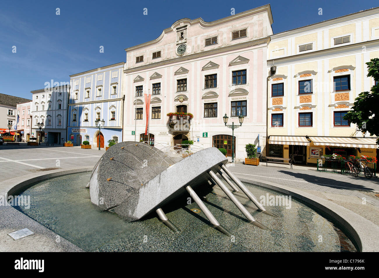 Old City Hall on Hauptplatz, Enns, Upper Austria, Europe Stock Photo