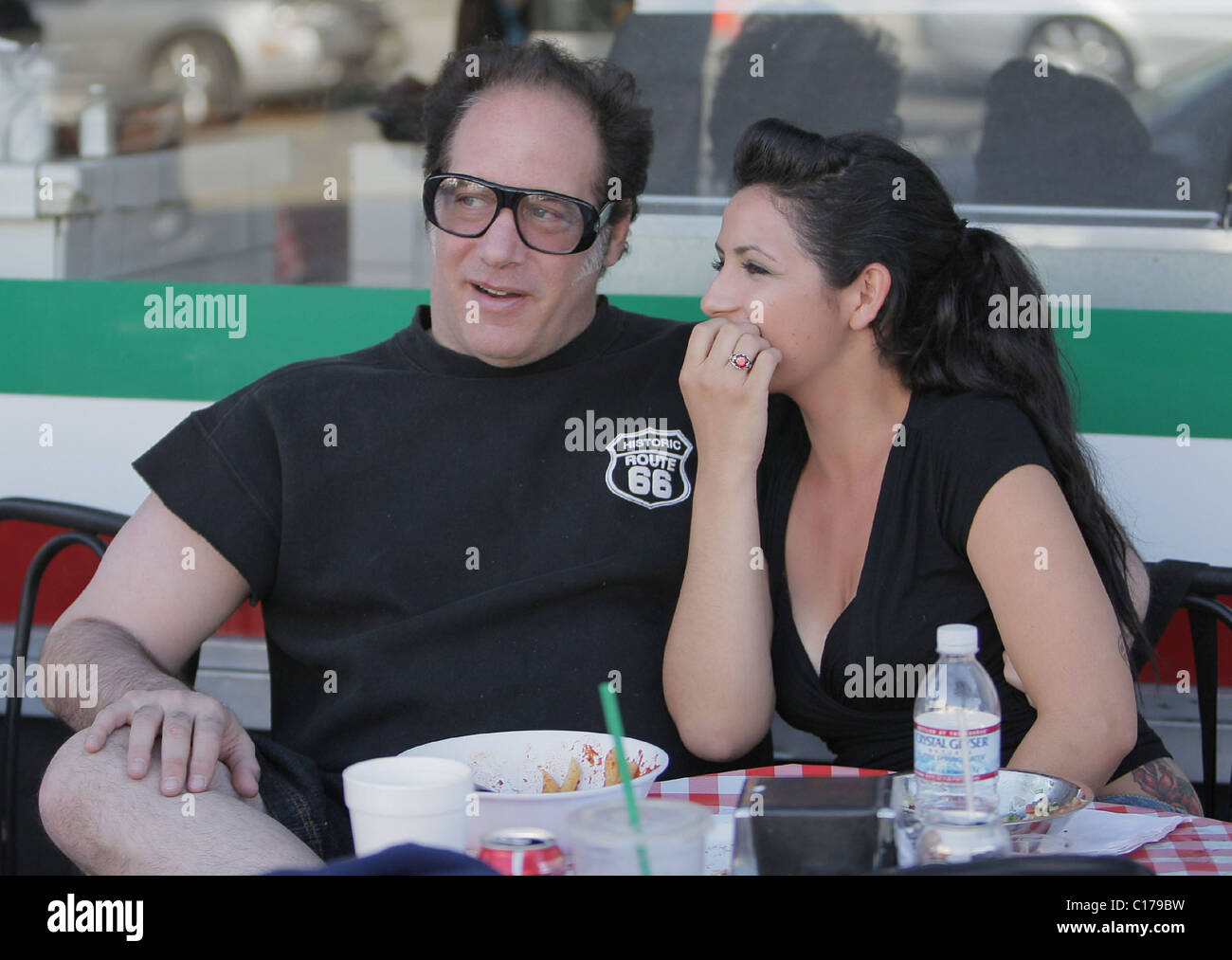 Andrew Dice Clay and his new girlfriend together with his father have