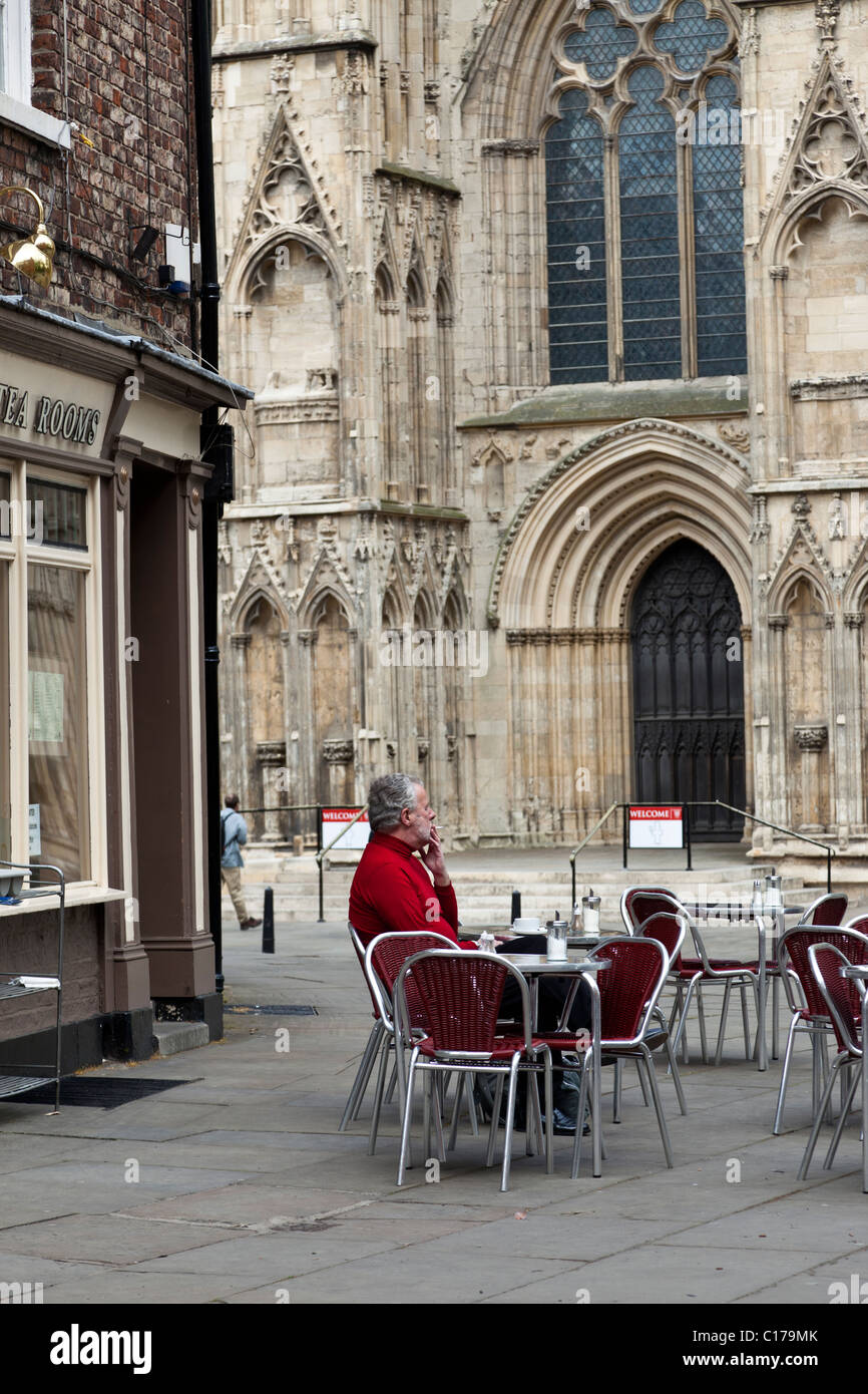 Pavement cafe, York Stock Photo