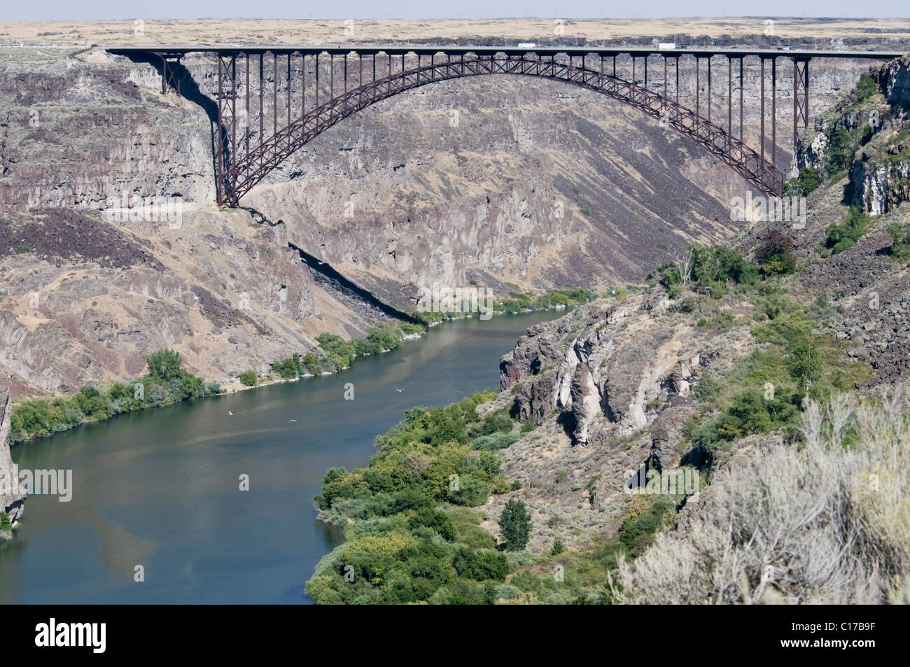 nake River Canyon & Bridge,Hwy 21,Golf Courses,Twin Falls,Idaho Stock