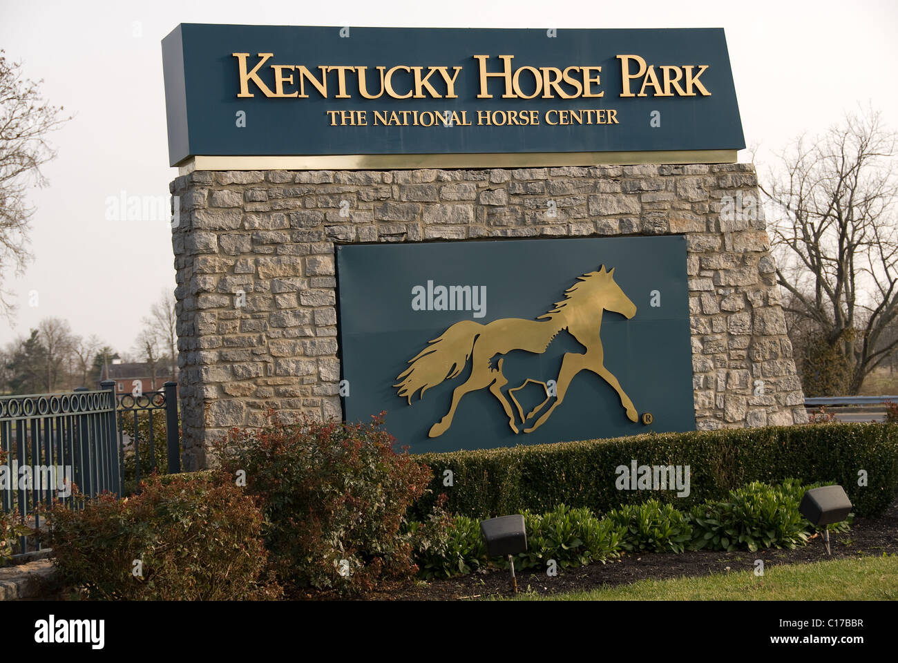 Kentucky Horse Park Entrance Sign Stock Photo