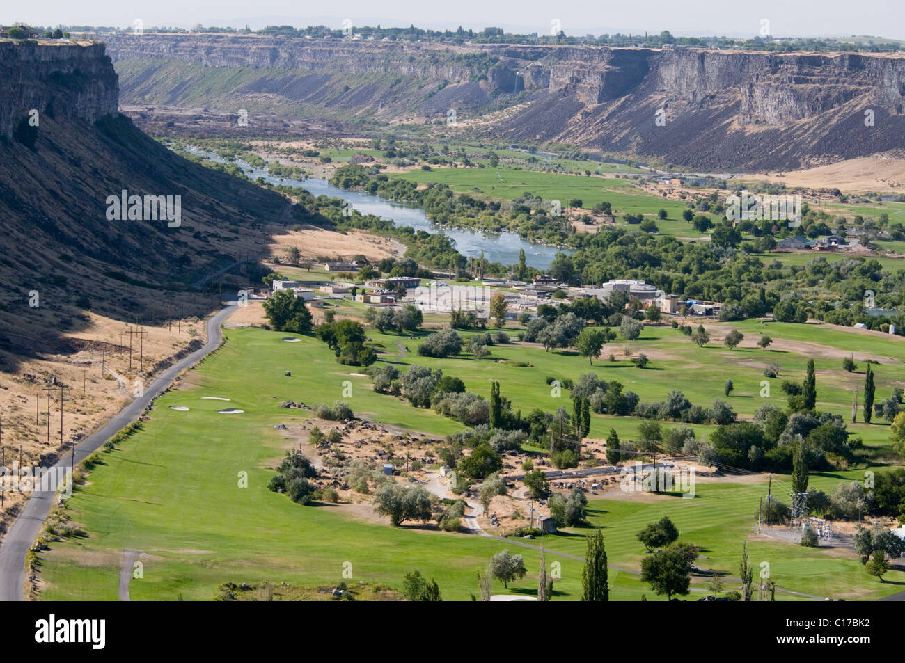 nake River Canyon & Bridge,Hwy 21,Golf Courses,Twin Falls,Idaho Stock