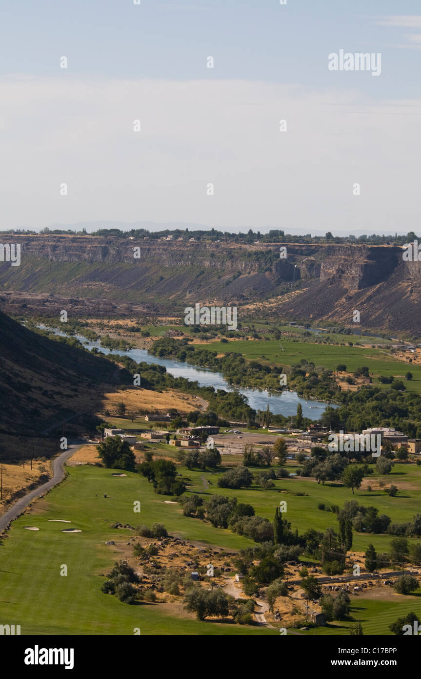 nake River Canyon & Bridge,Hwy 21,Golf Courses,Twin Falls,Idaho Stock