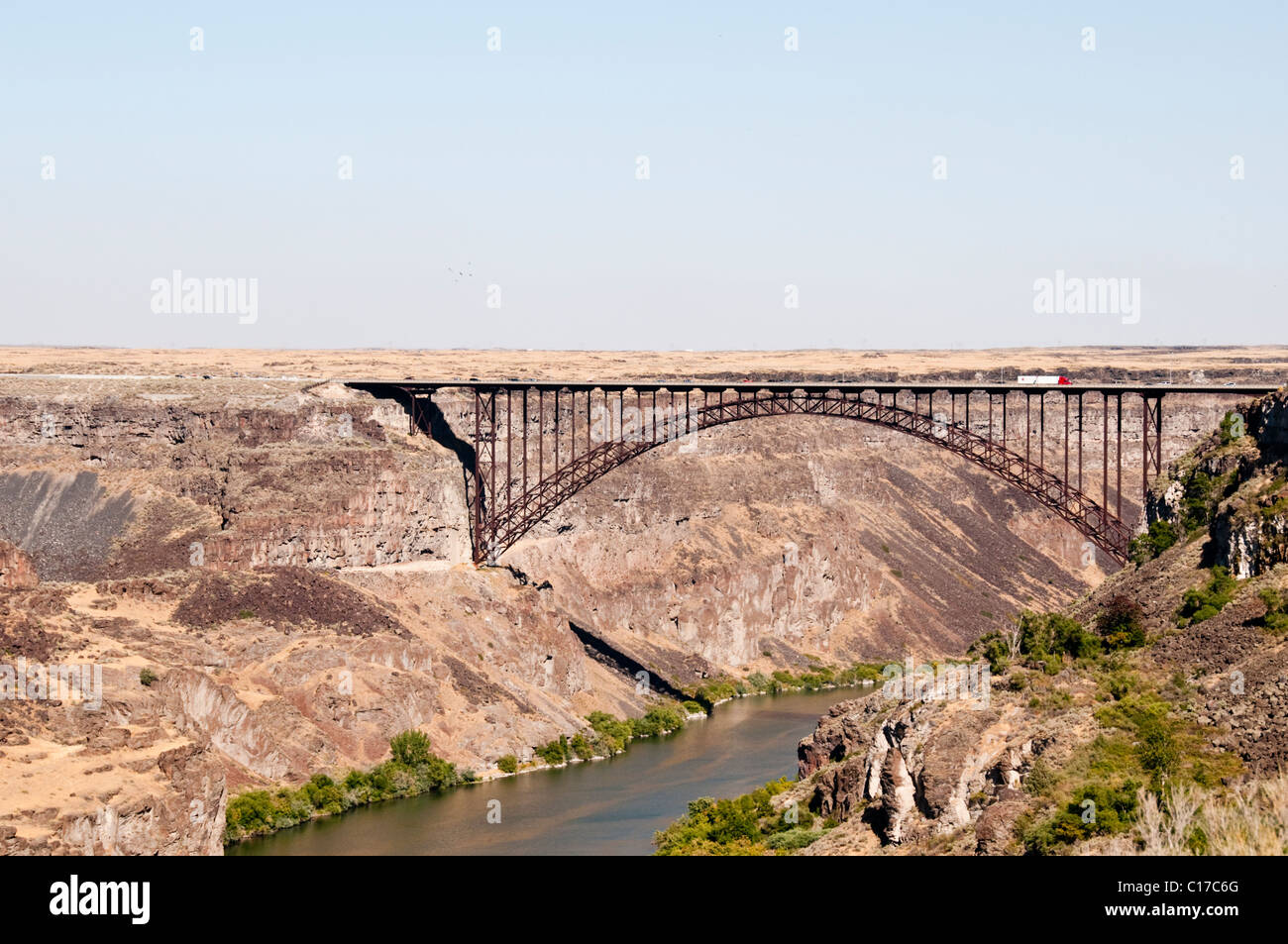 nake River Canyon & Bridge,Hwy 21,Golf Courses,Twin Falls,Idaho Stock