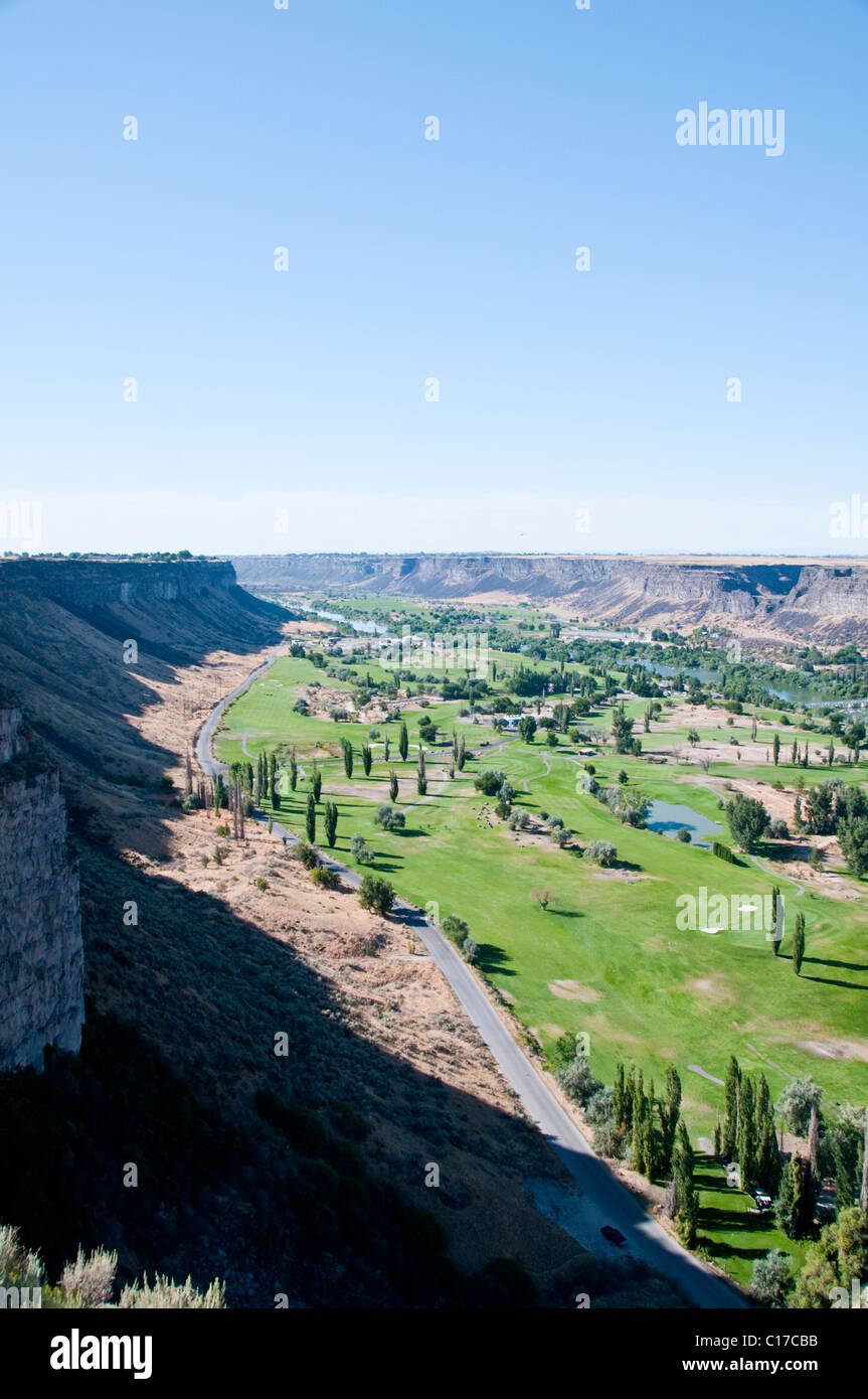 nake River Canyon & Bridge,Hwy 21,Golf Courses,Twin Falls,Idaho Stock