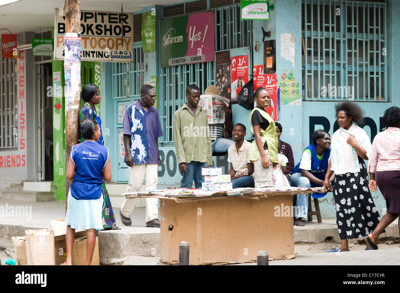 Street scene, Nakuru Kenya Stock Photo