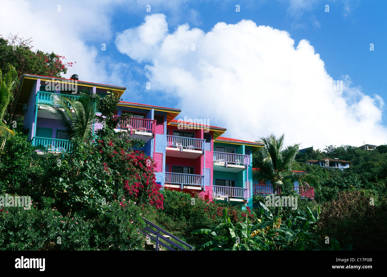 Resort at Leverick Bay on Virgin Gorda Island, British Virgin Islands, Caribbean Stock Photo