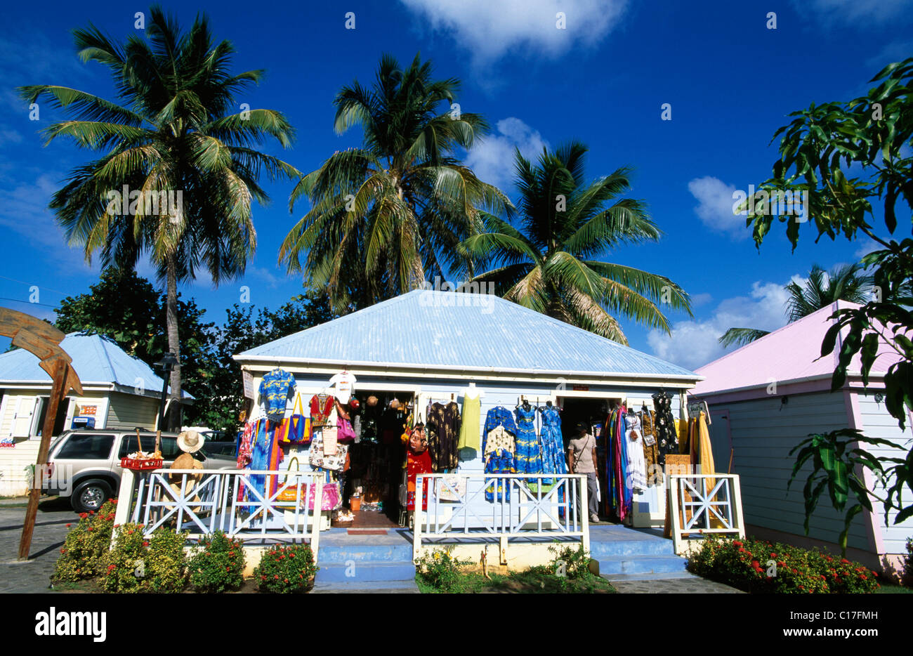 Colourful shop in Roadtown on Tortola Island, British Virgin Islands ...