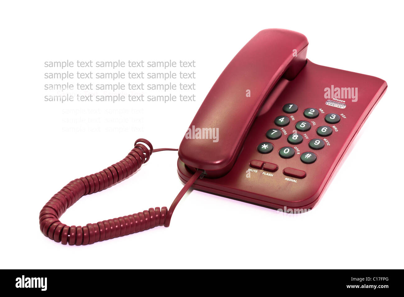 Office phone or home phone use to communicate with people who live away from us. Stock Photo