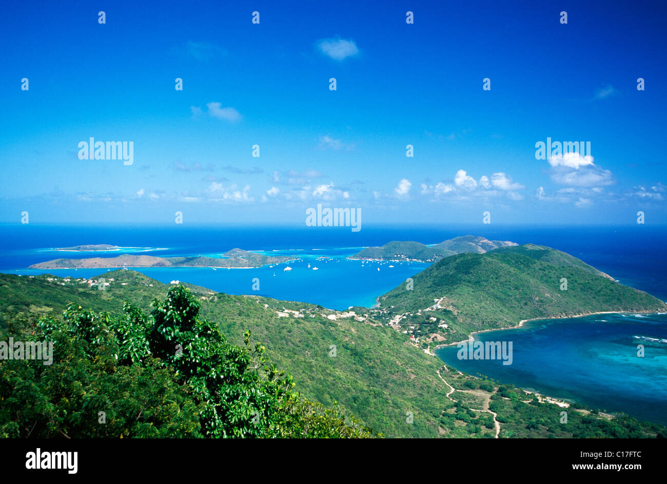 North Sound on Virgin Gorda Island, British Virgin Islands, Caribbean Stock Photo