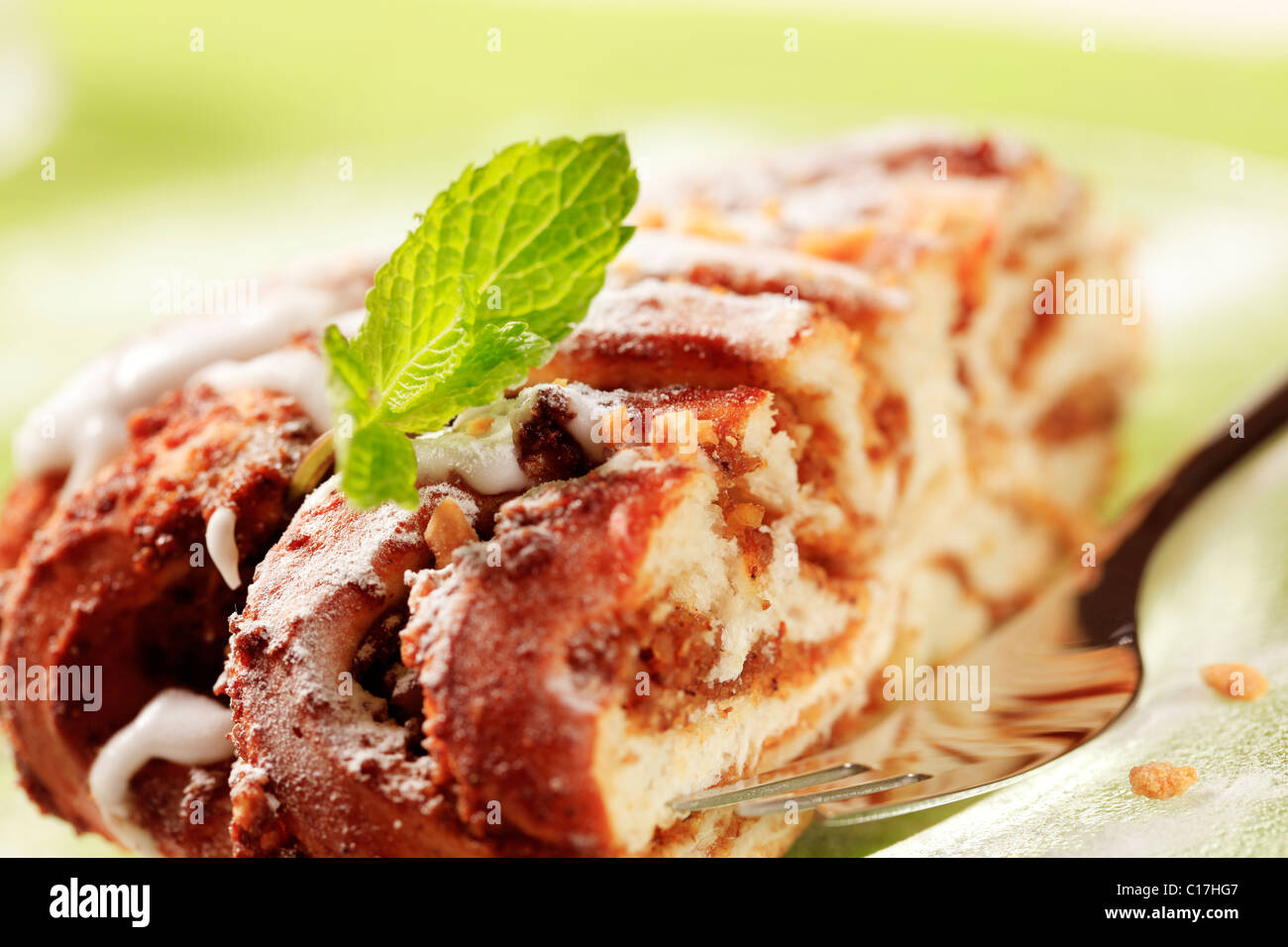 Breakfast pastry with nut filling Stock Photo Alamy