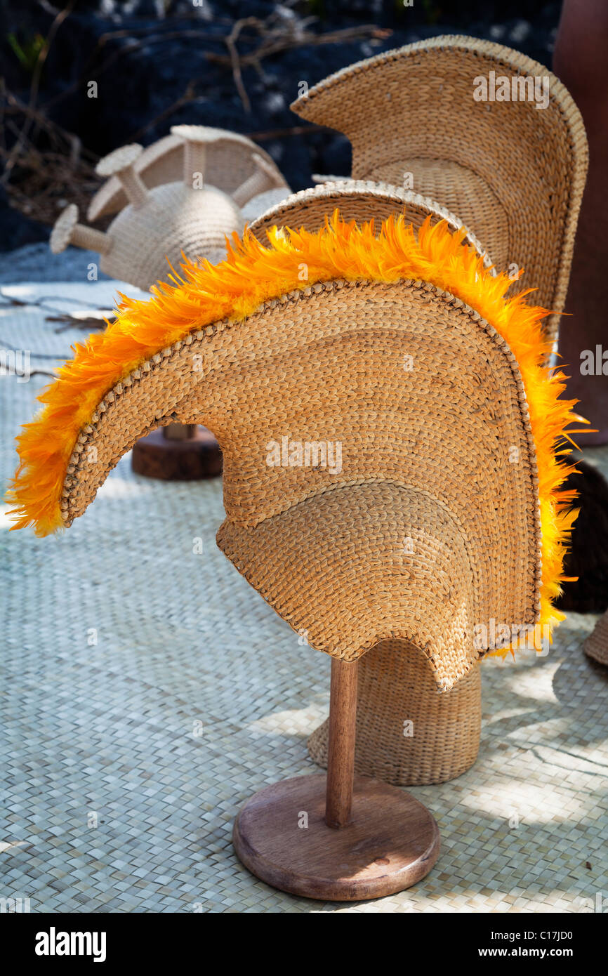 Alii (Chief's) traditional Hawaiian head dress. Stock Photo