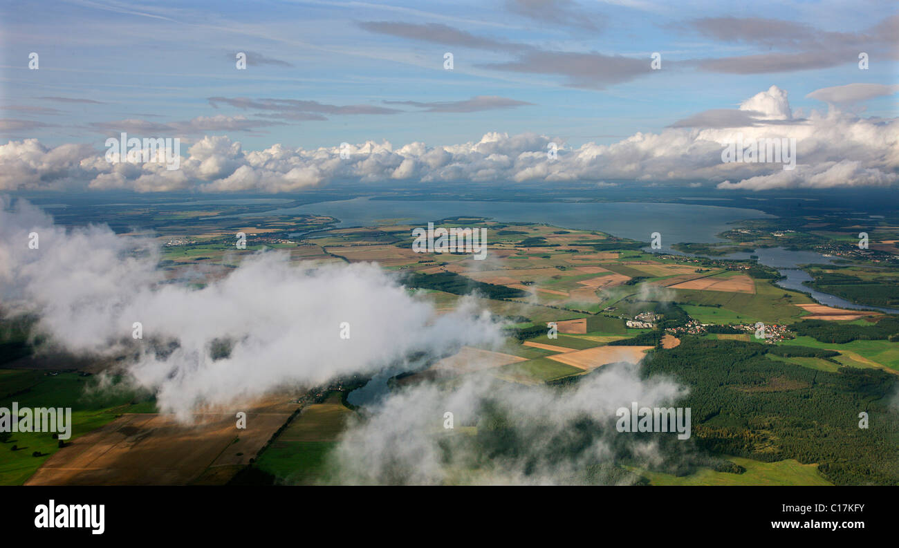 Aerial photograph, Mueritz, nature preserve, Mueritz National Park, Mecklenburg Lake District, Rechlin Stock Photo
