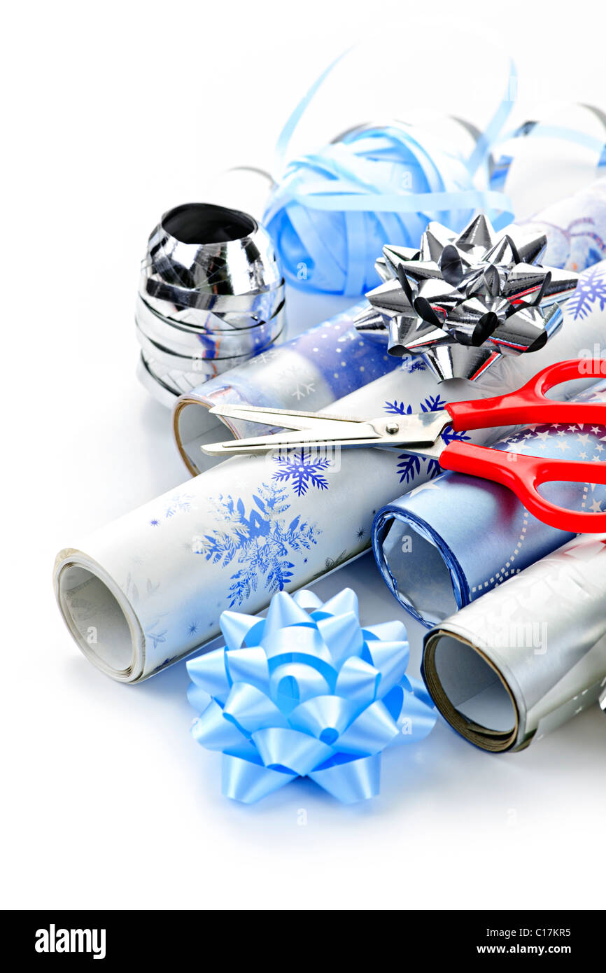 Shiny wrapping paper rolls hi-res stock photography and images - Alamy