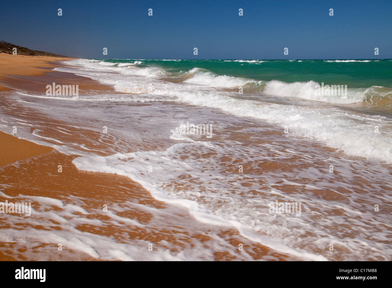 The Ninety Mile Beach, Gippsland Lakes Coastal Park, Victoria, Australia (Bass Strait) Stock Photo