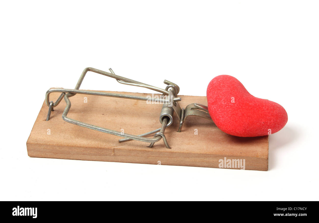 Mousetrap Baited With Red Heart High-Res Stock Photo - Getty Images