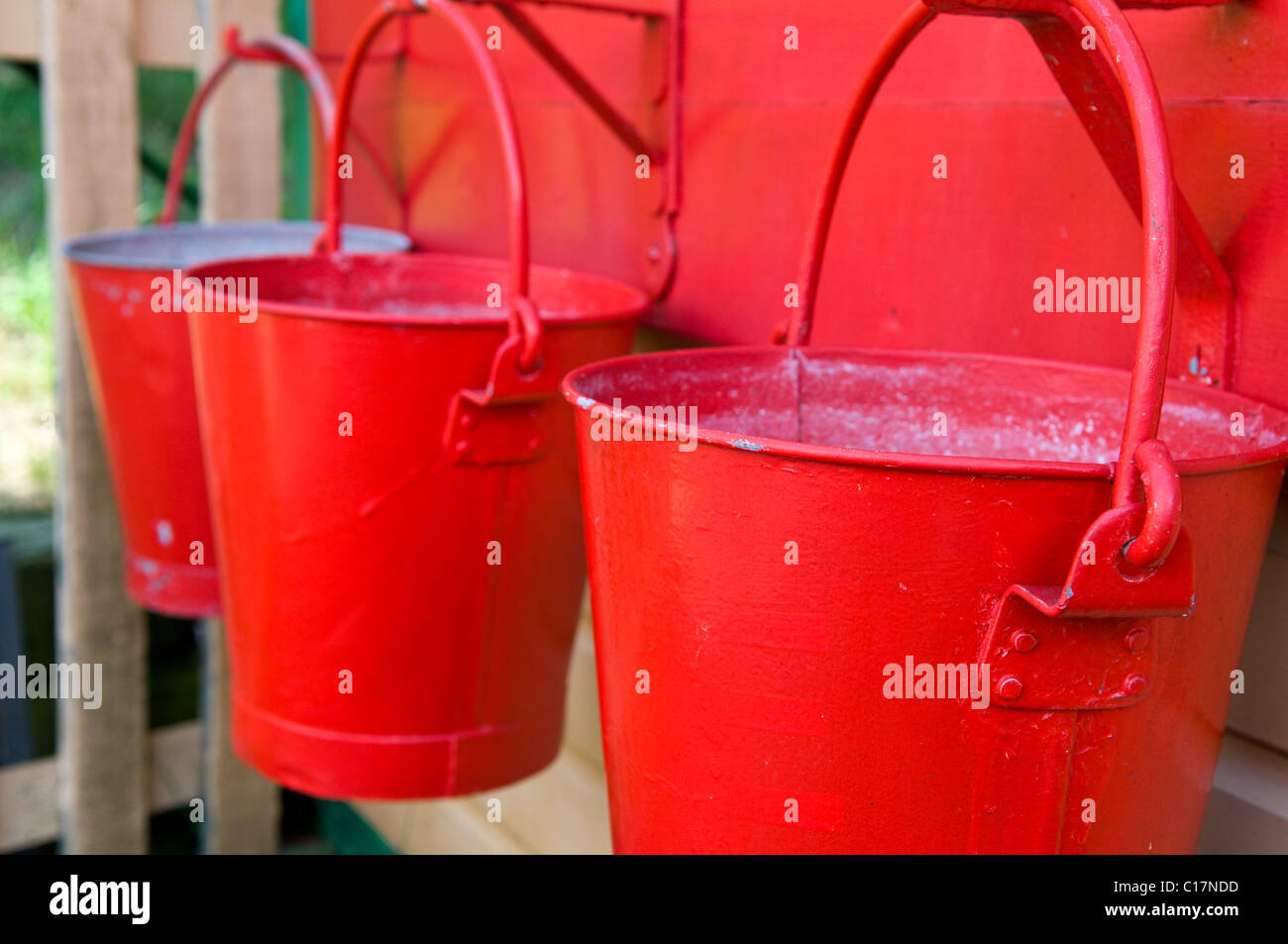 Vintage fire buckets hires stock photography and images Alamy