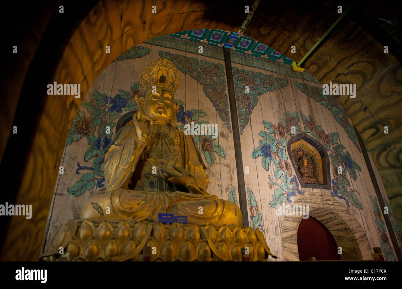Inside Buddhist Temple in Summer Palace, Beijing, China Stock Photo