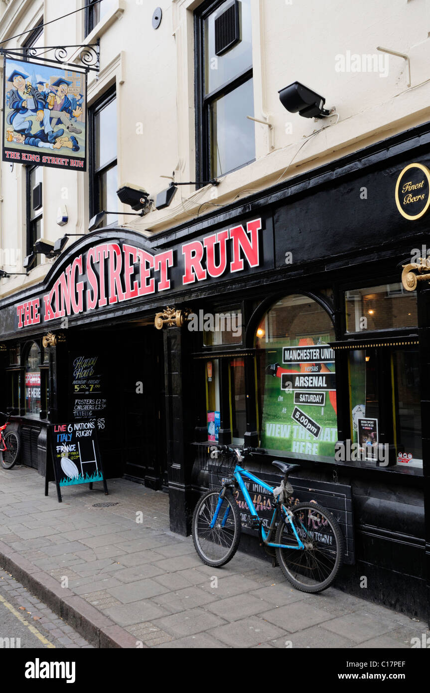 The King Street Run Pub, King Street, Cambridge, England, UK Stock Photo