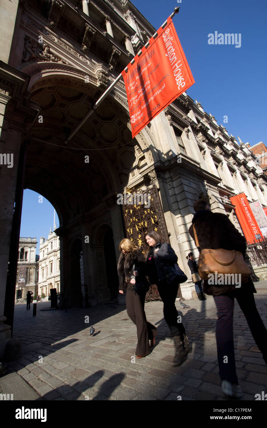 Grade 2 listed building Burlington house London UK, home to the Royal Academy Stock Photo