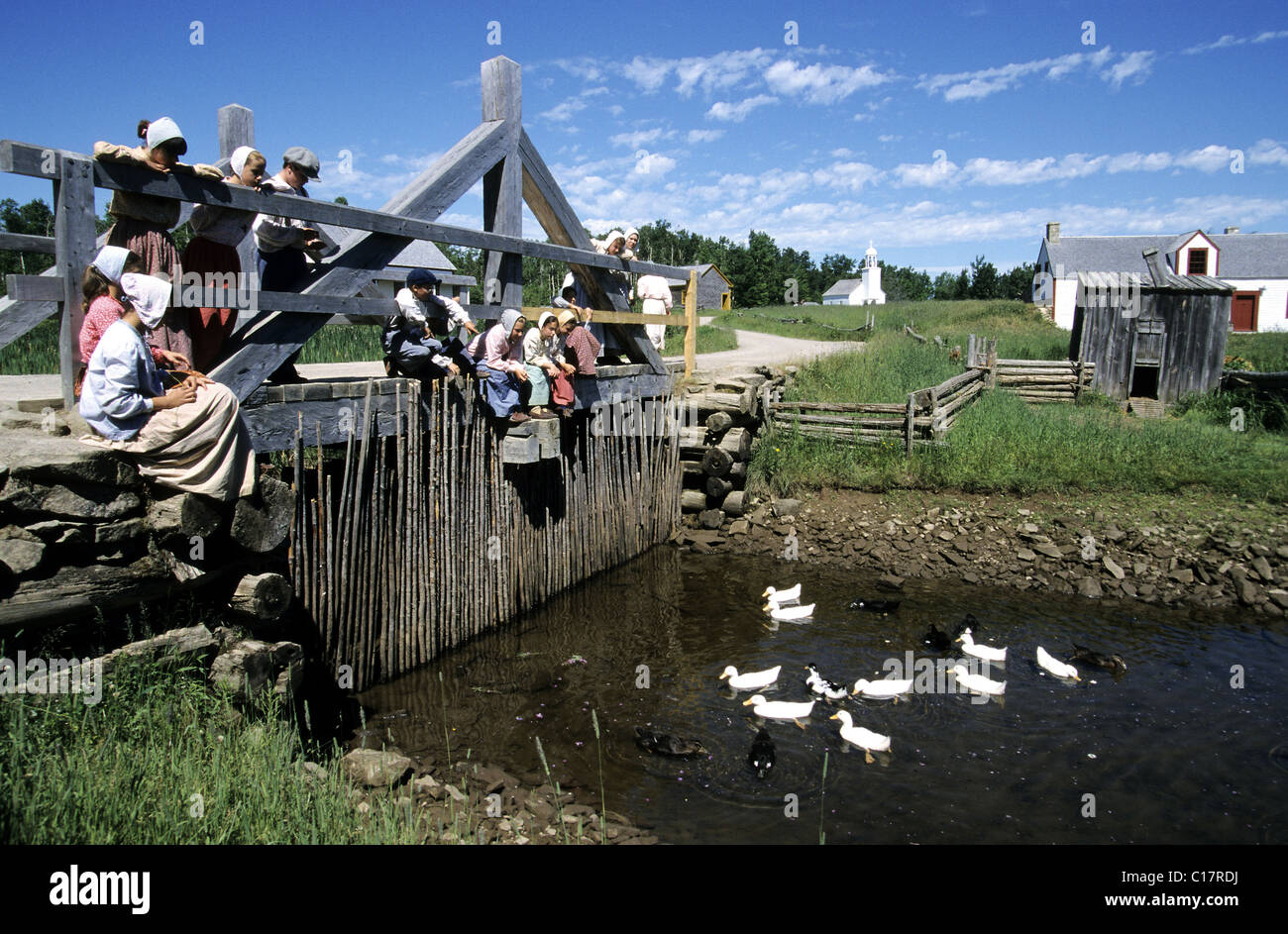 Canada, New Brunswick, the Acadian historic village of Caraquet Stock