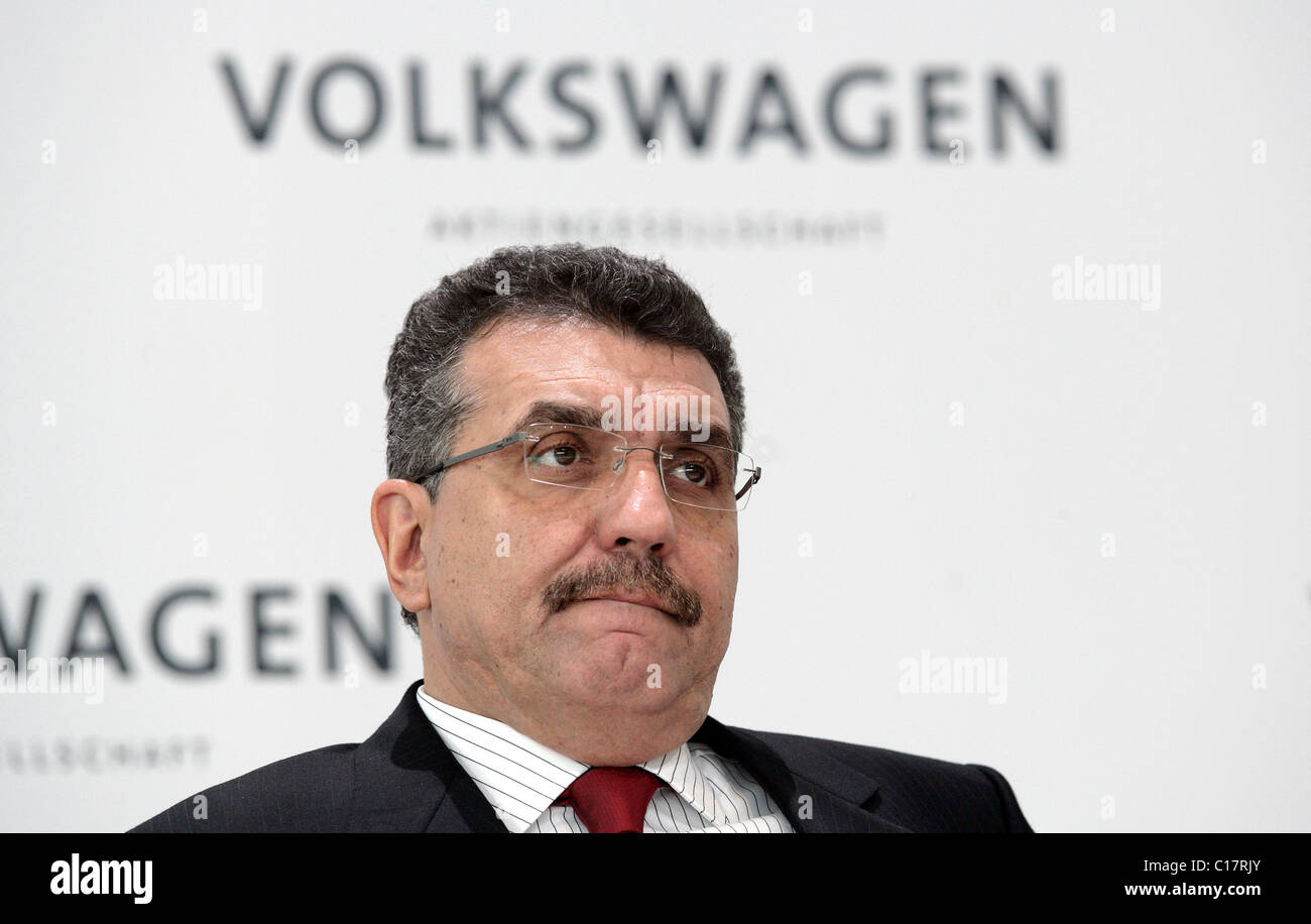 Francisco Javier Garcia Sanz, Procurement Chief Executive of Volkswagen AG during the press briefing on annual results held on Stock Photo