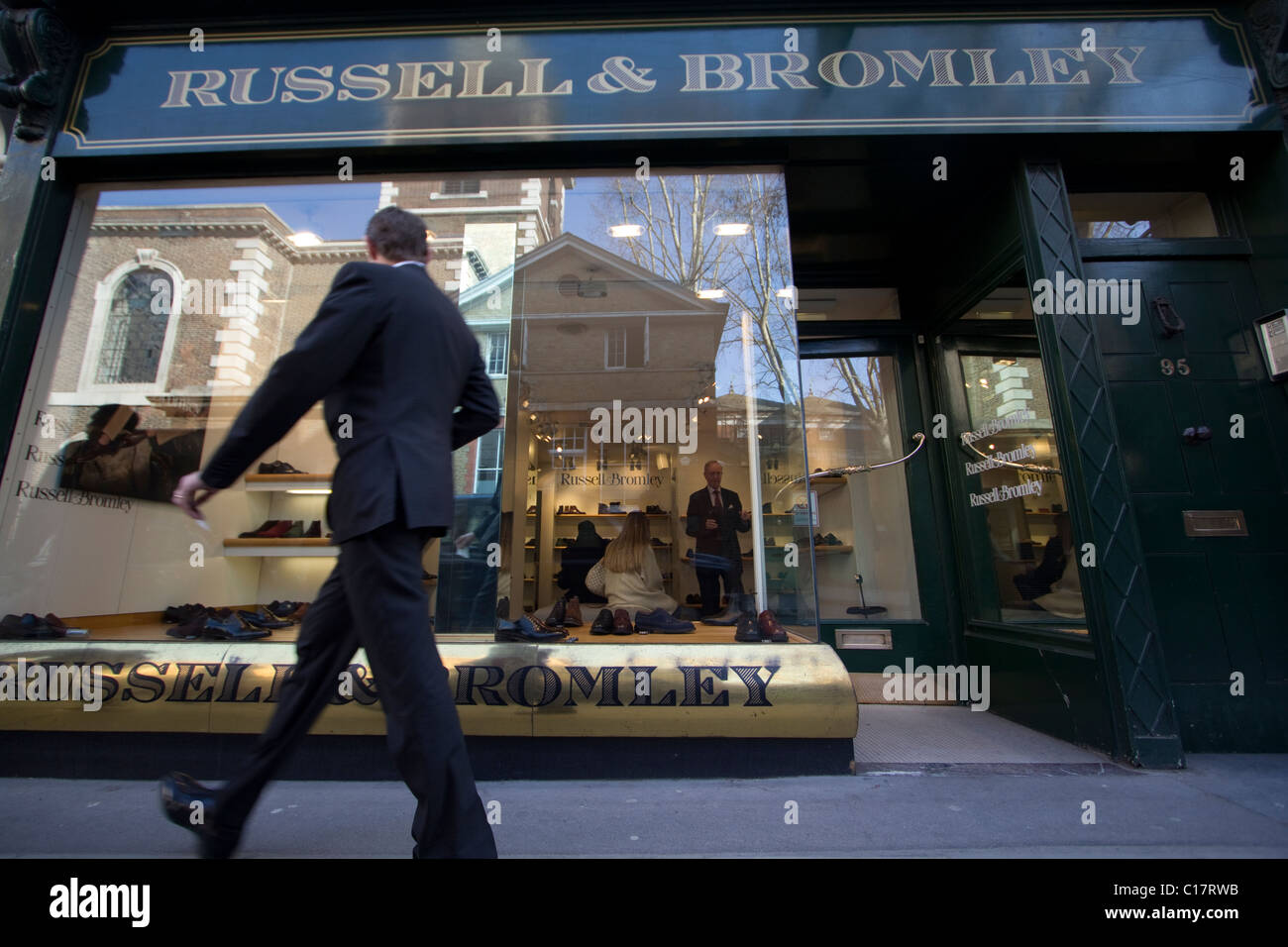 Russell and Bromley shoe retailer shop Stock Photo