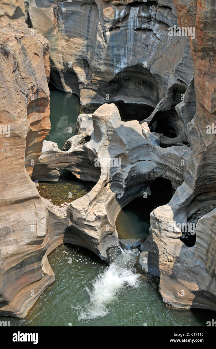 Water feature cylindrical potholes, Bourke's Luck Potholes, Blyde River Canyon Nature Reserve