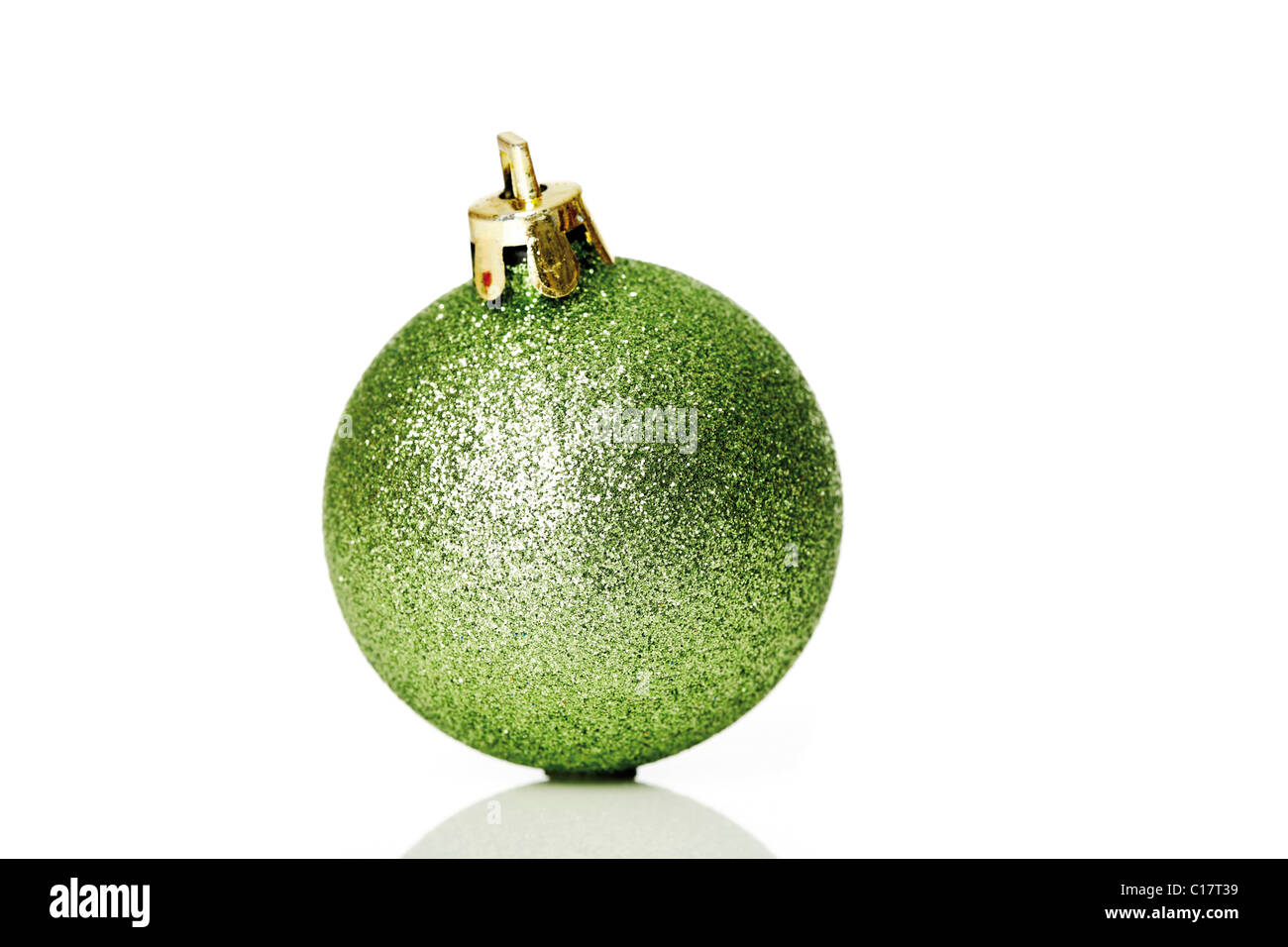 Green Christmas tree ball Stock Photo Alamy