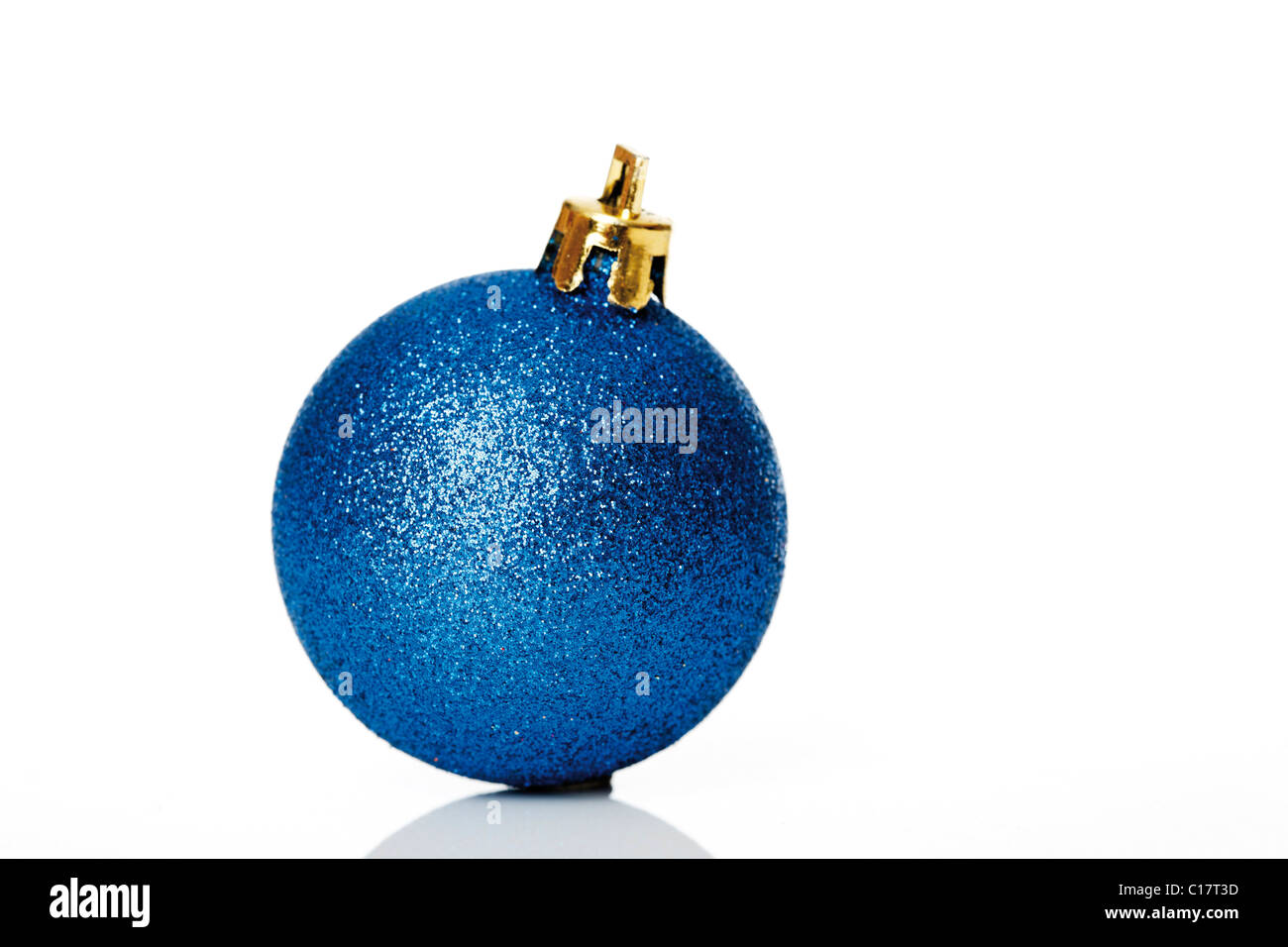 Blue Christmas tree ball Stock Photo Alamy