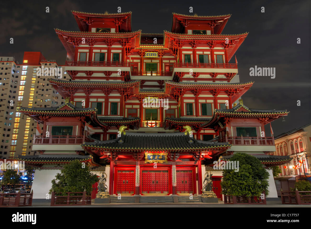Buddha Tooth Relic Chinese Temple and Museum in Singapore Stock Photo