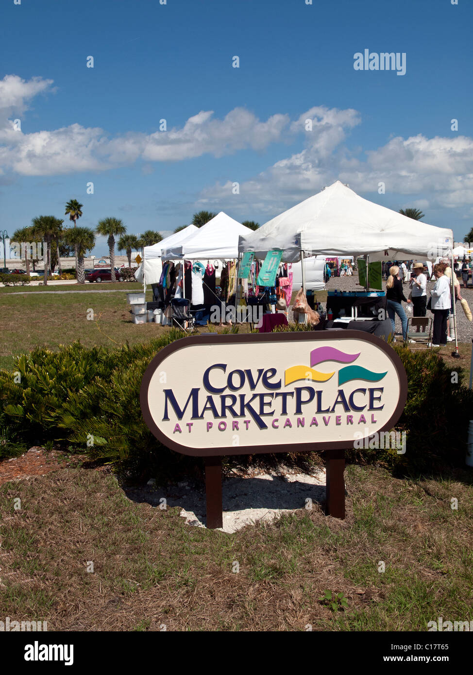 Cove Marketplace at Port Canaveral for cruise ship passengers landing on the Space Coast of