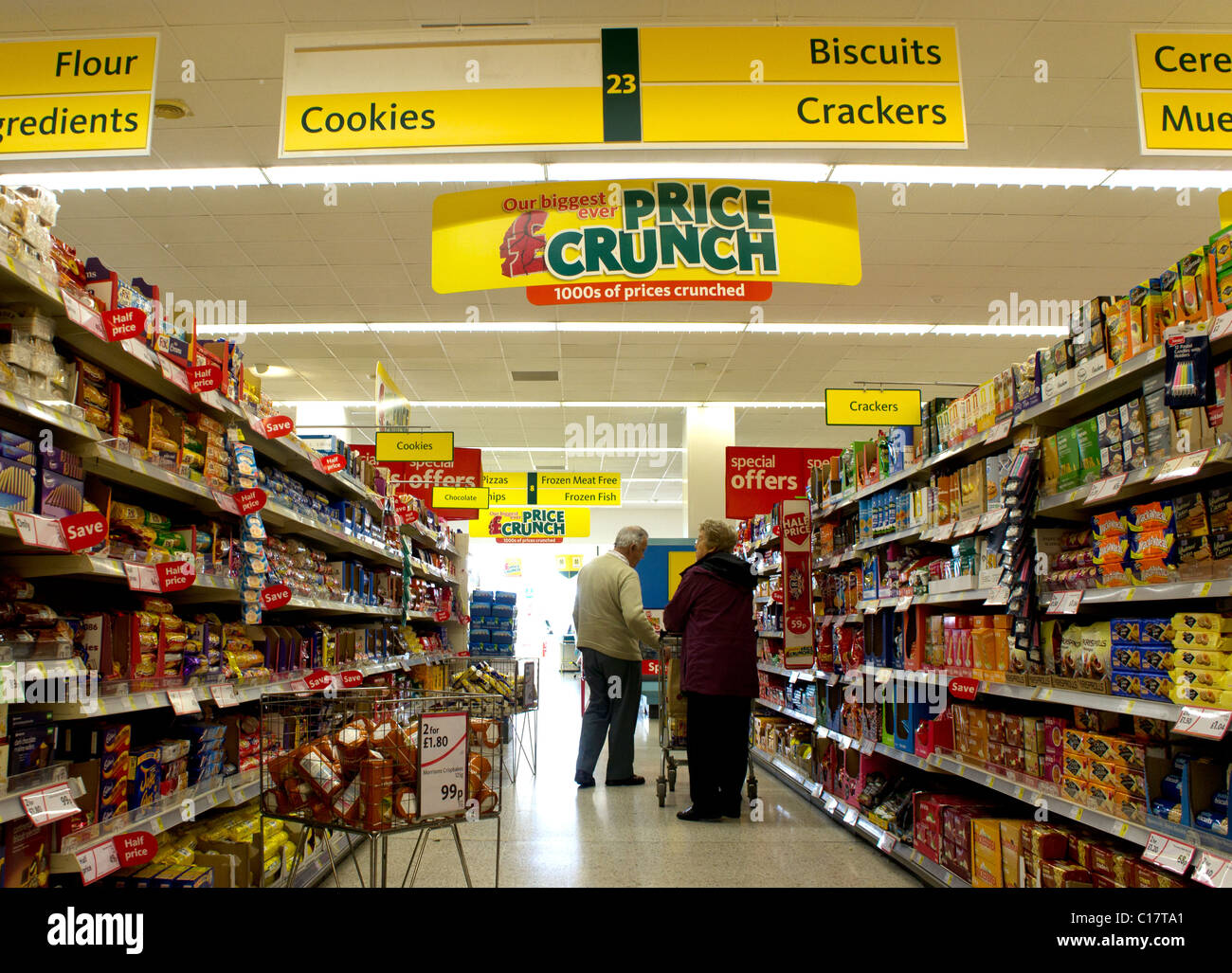 customers shopping at a morrisons store, uk Stock Photo Alamy