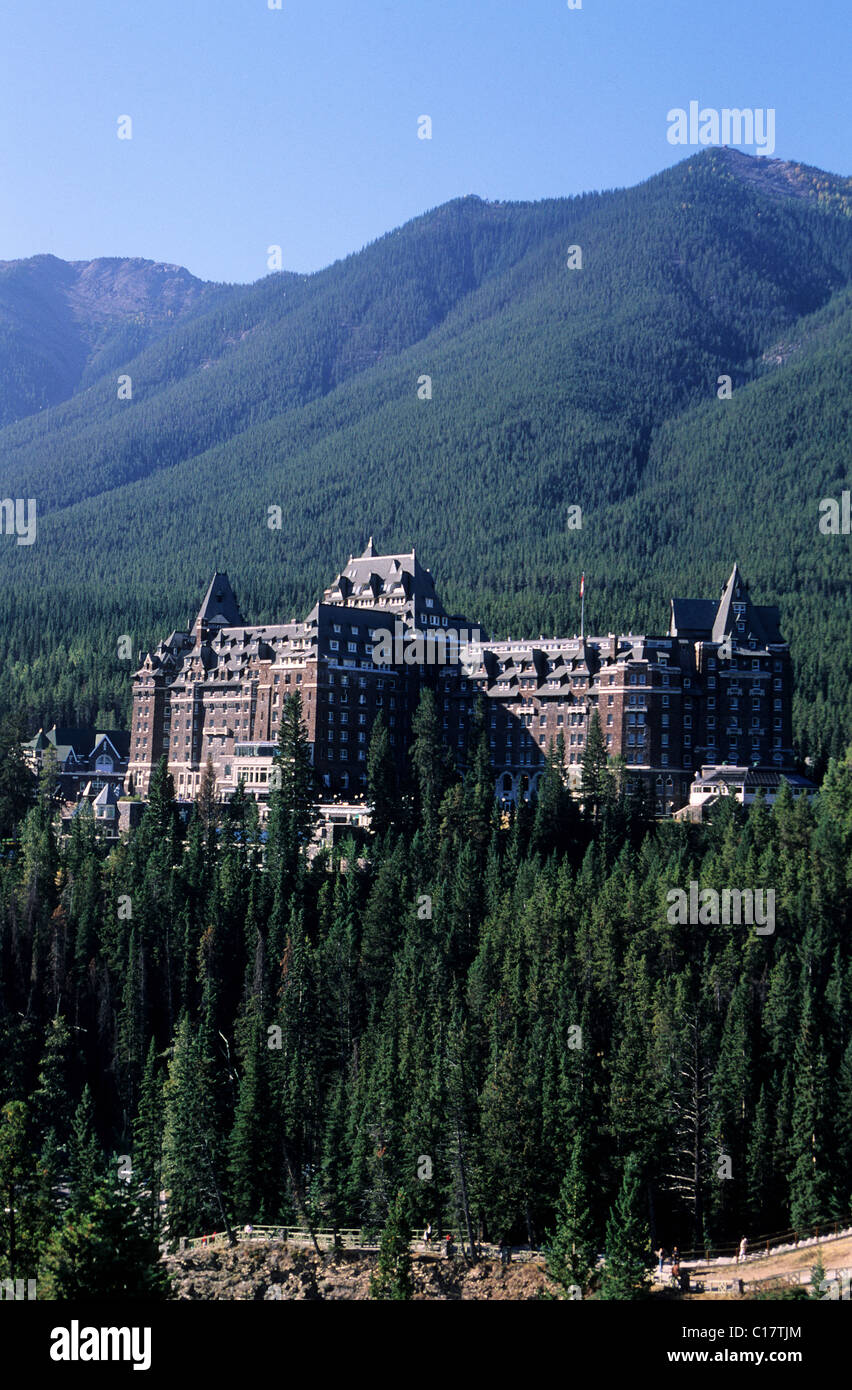 Canada, Alberta, Banff national park, Banff Spring Hotel (luxury) Stock Photo