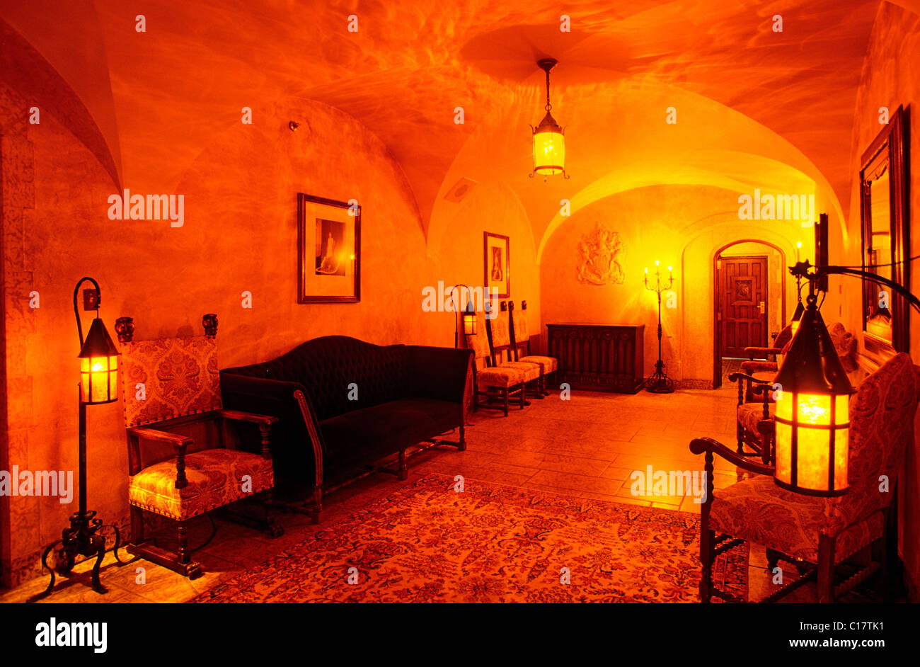Canada, Alberta, Banff national park, inside of the Banff Spring Hotel (luxury) the spanish galleryî Stock Photo