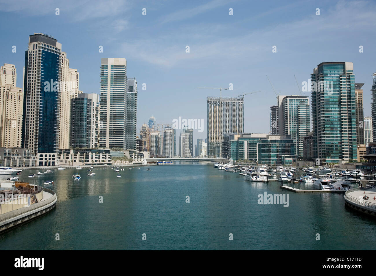 Modern buildings, multistory buildings, Dubai, United Arab Emirates, Near East Stock Photo