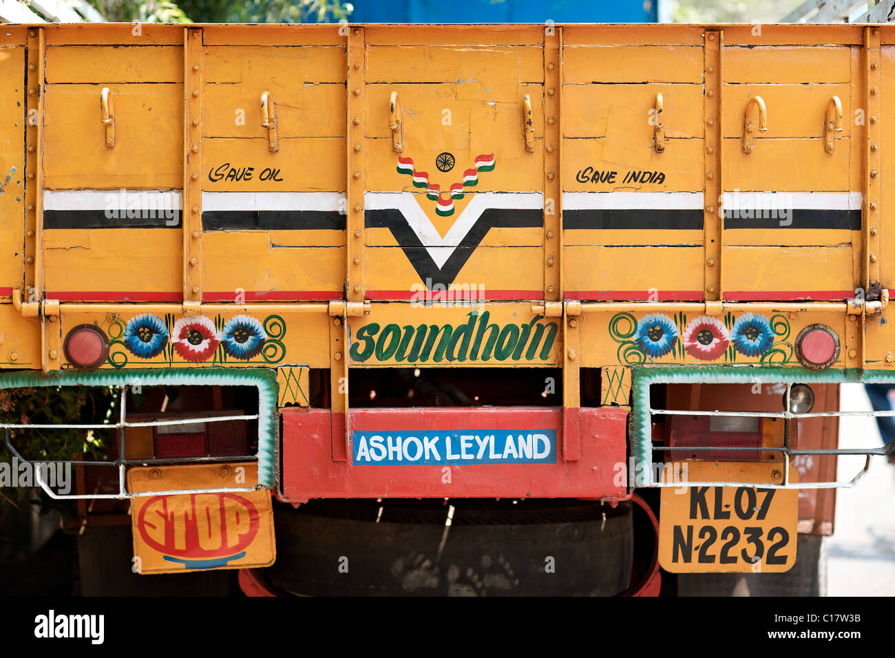 Indian lorry, Fort Cochin, Kerala, India Stock Photo