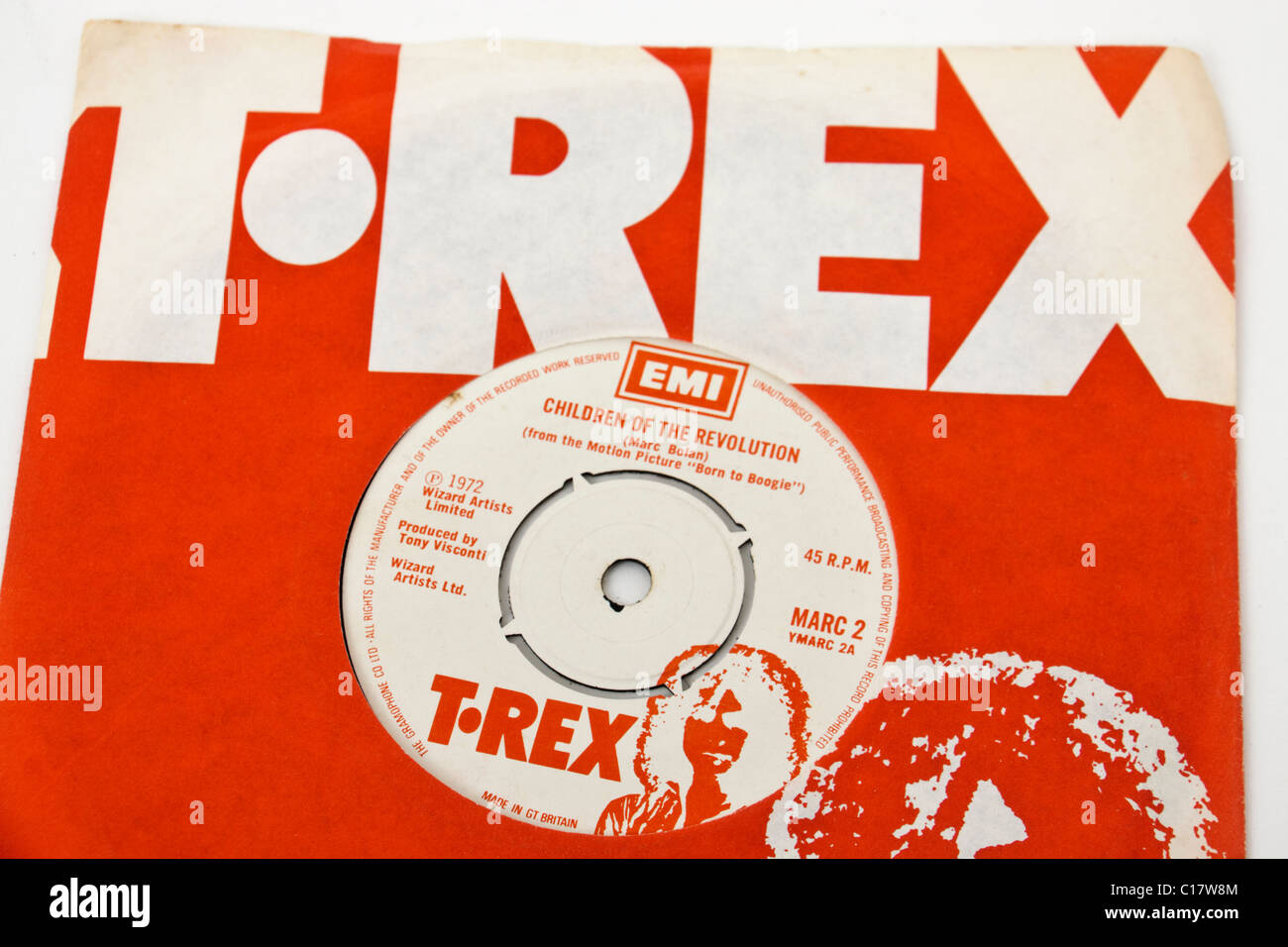 TRex 7" vinyl record "Children of the Revolution" (1972 Stock Photo