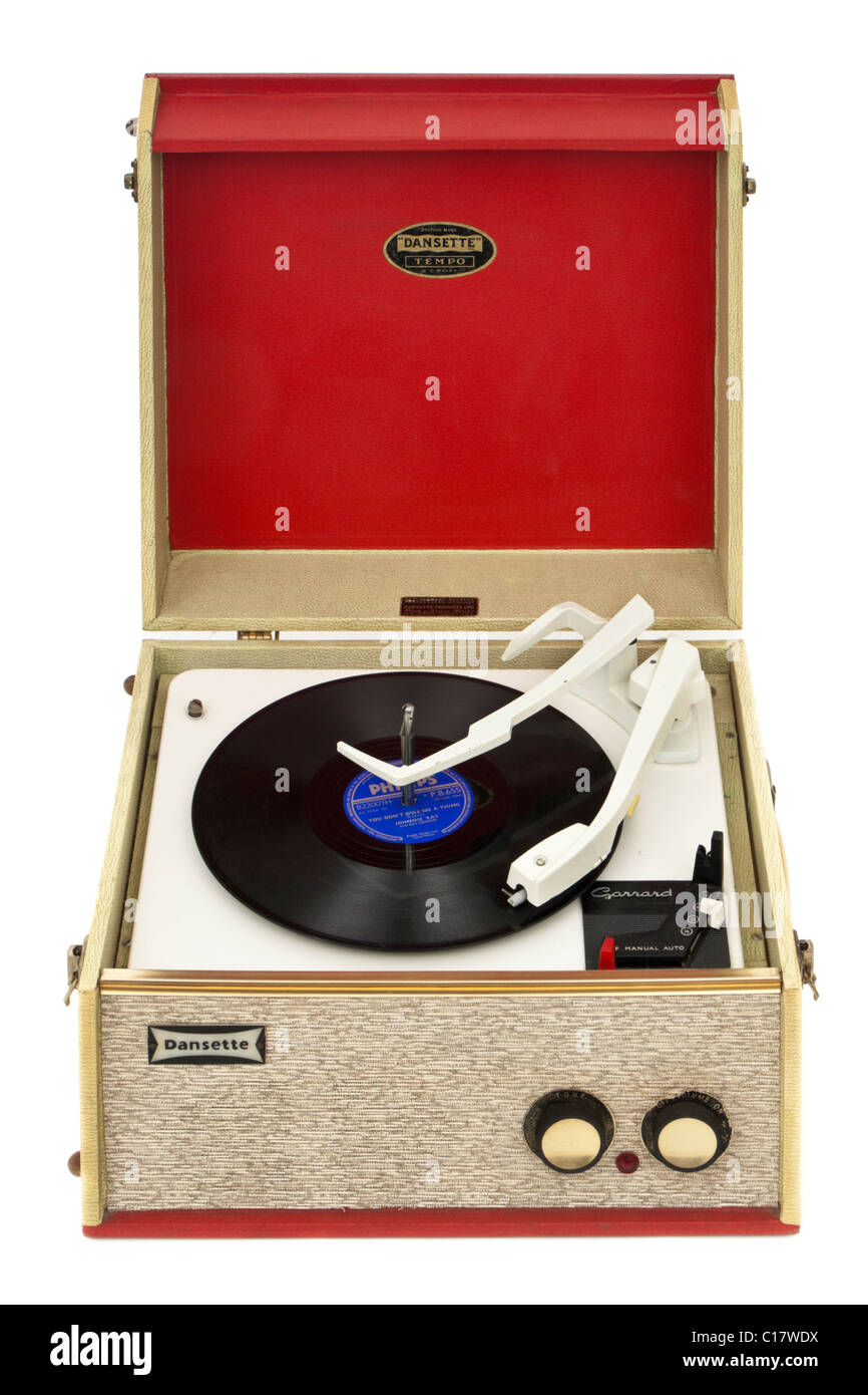 Vintage 1960's Dansette Tempo 4-speed portable record player Stock Photo