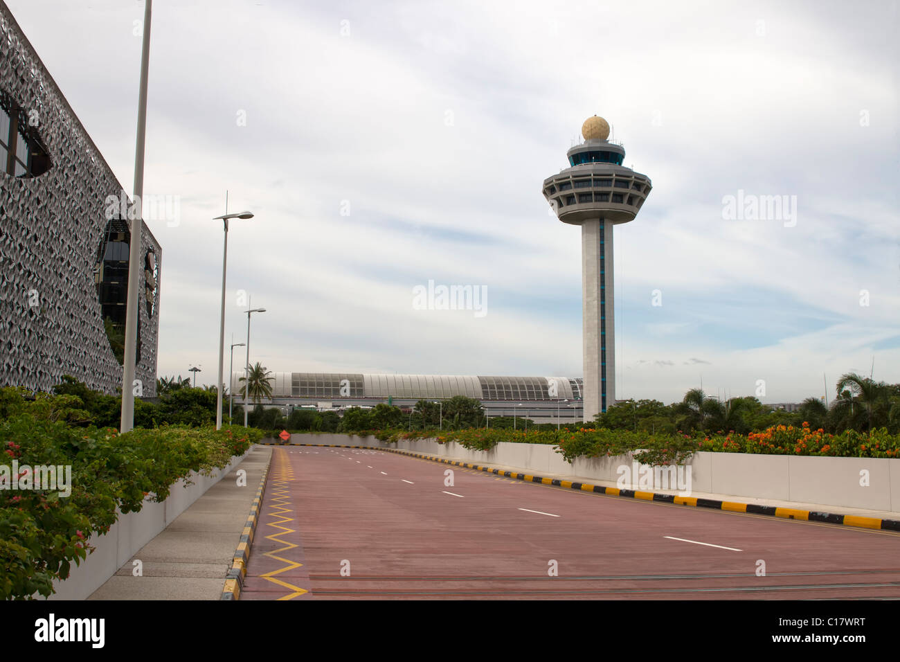 Changi Airport Traffic Controller Tower in Singapore 2 Stock Photo