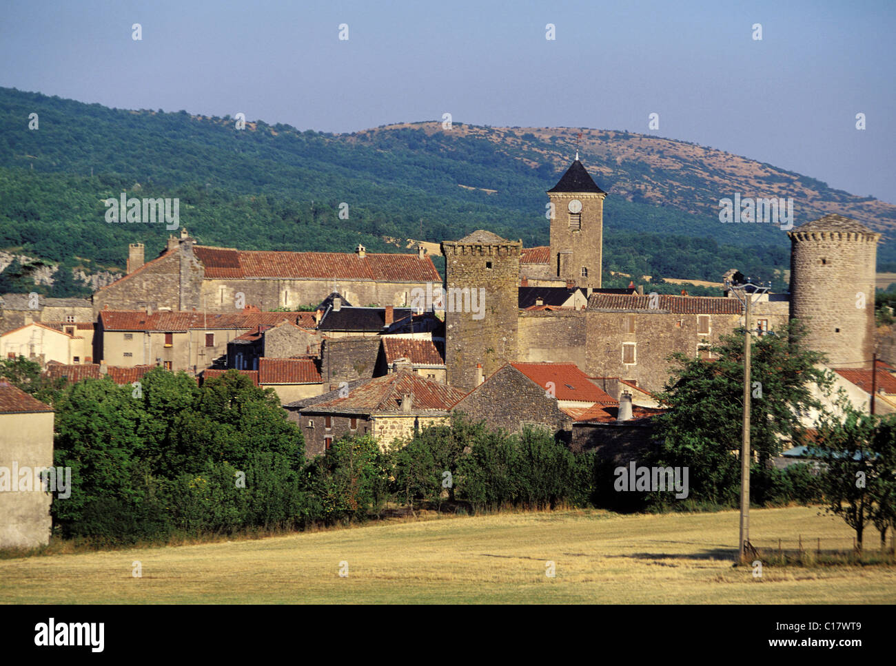 France, Aveyron, village of Sainte Eulalie du Cernon Stock Photo Alamy