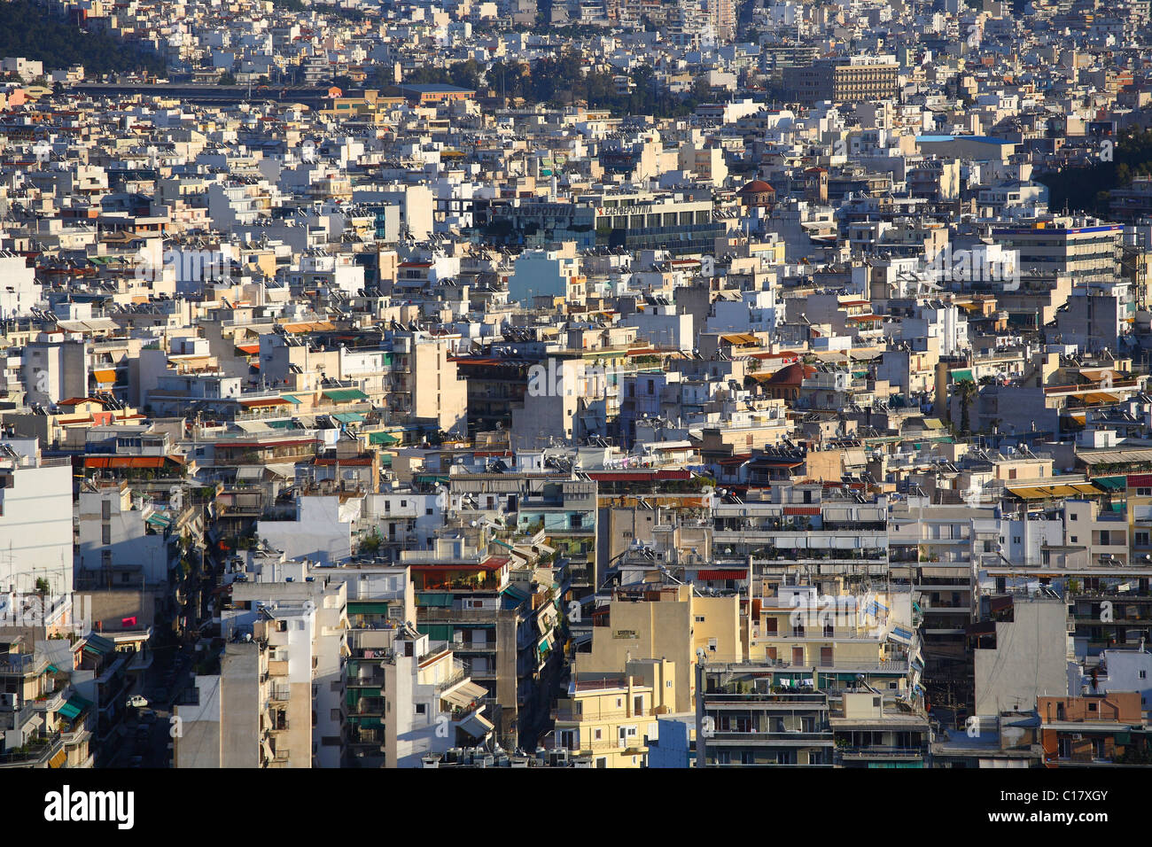 A sea of houses, Athens, Greece, Europe Stock Photo
