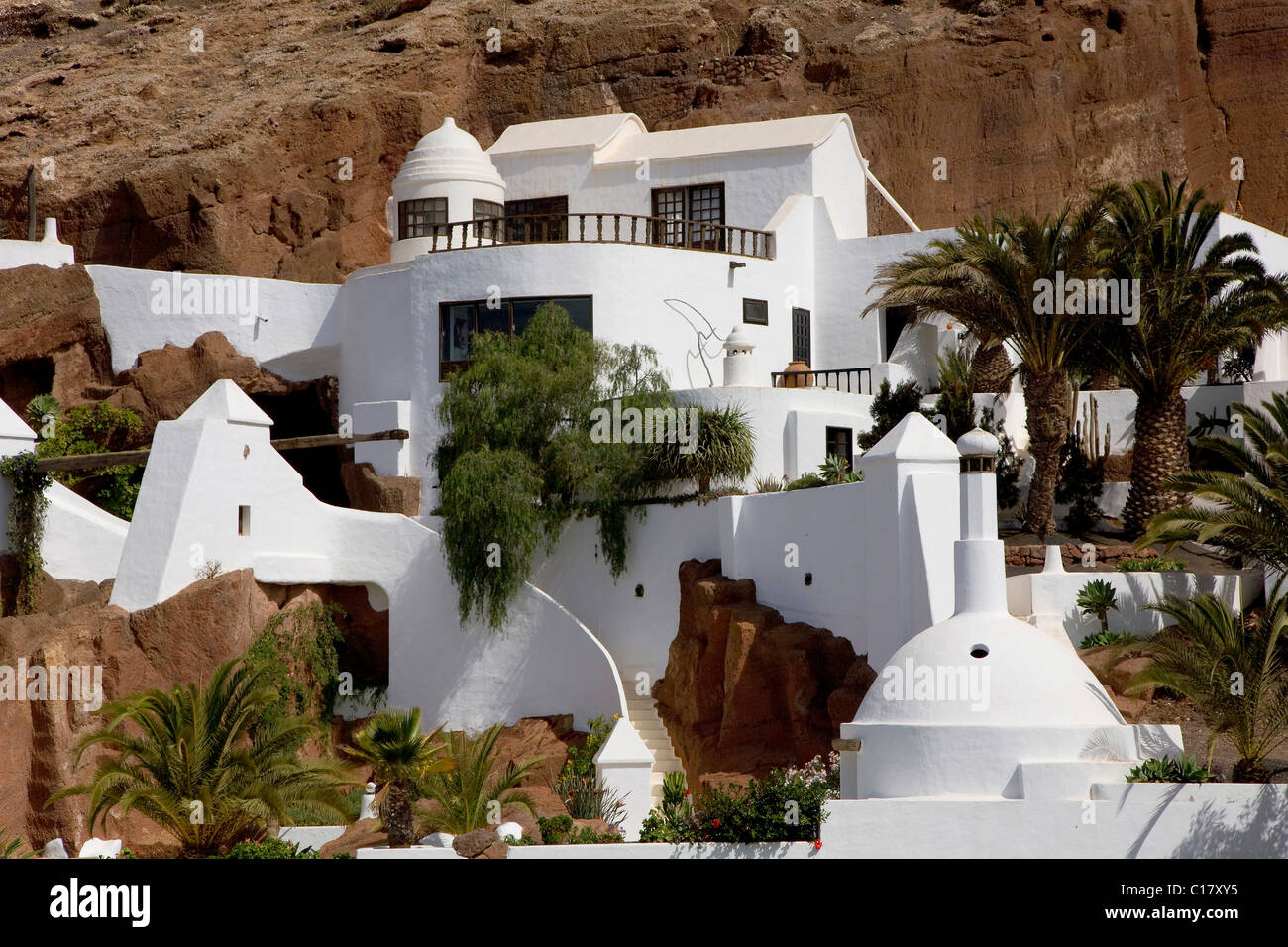 The César Manrique designed house called Lagomar, Nazaret, Lanzarote, Canary Islands, Spain, Europe Stock Photo