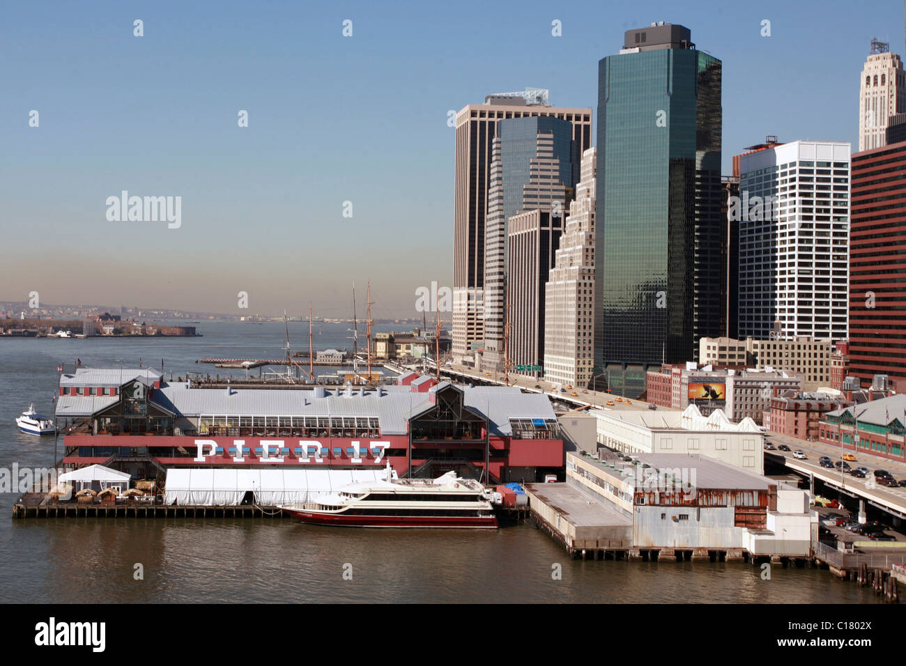 Pier 17, Manhattan, New York City, USA Stock Photo