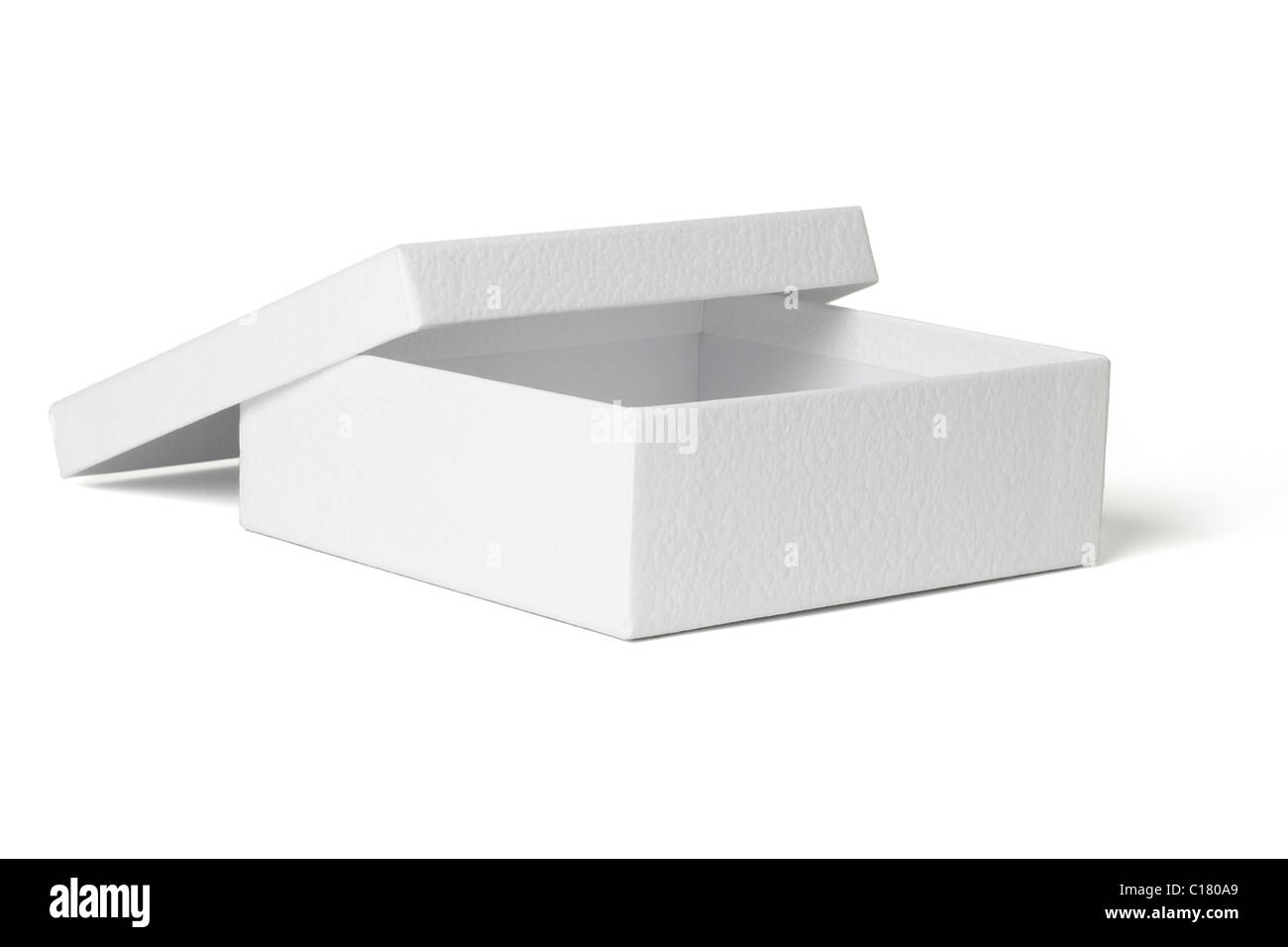 Empty gift box isolated on white background Stock Photo - Alamy