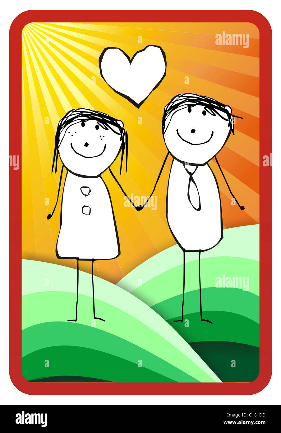 In love couple illustration. Vector format available Stock Photo - Alamy