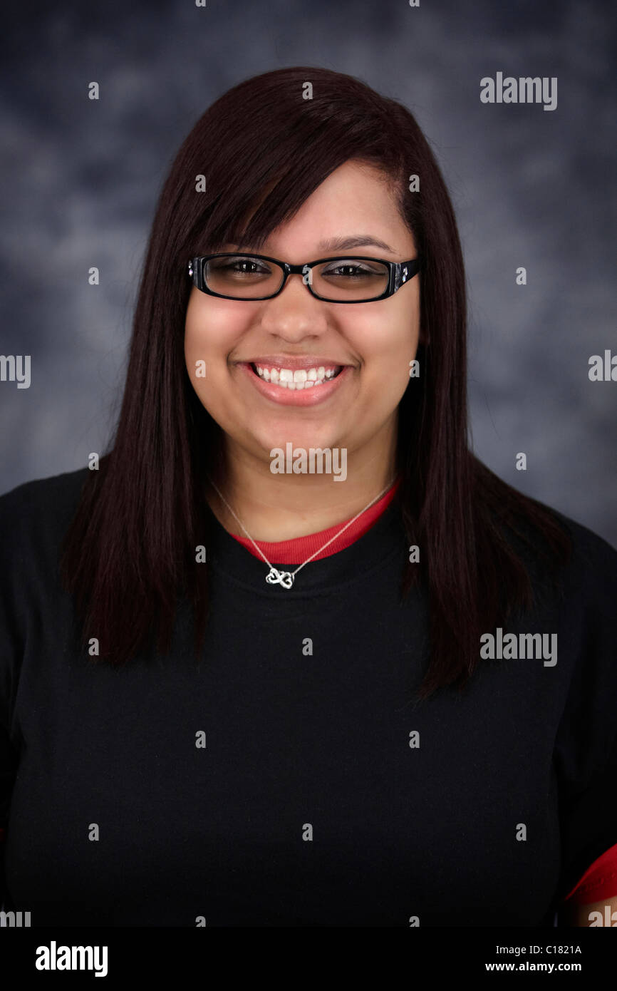 A teenage african american girl black